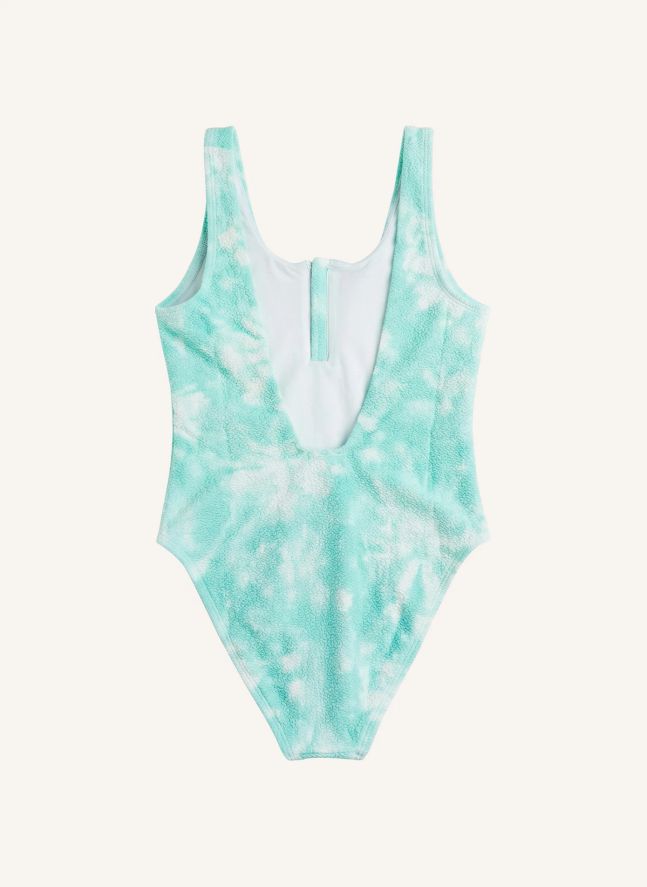 Maillot de Bain 1 Pièce Taha'a Tie and Dye | Turquoise