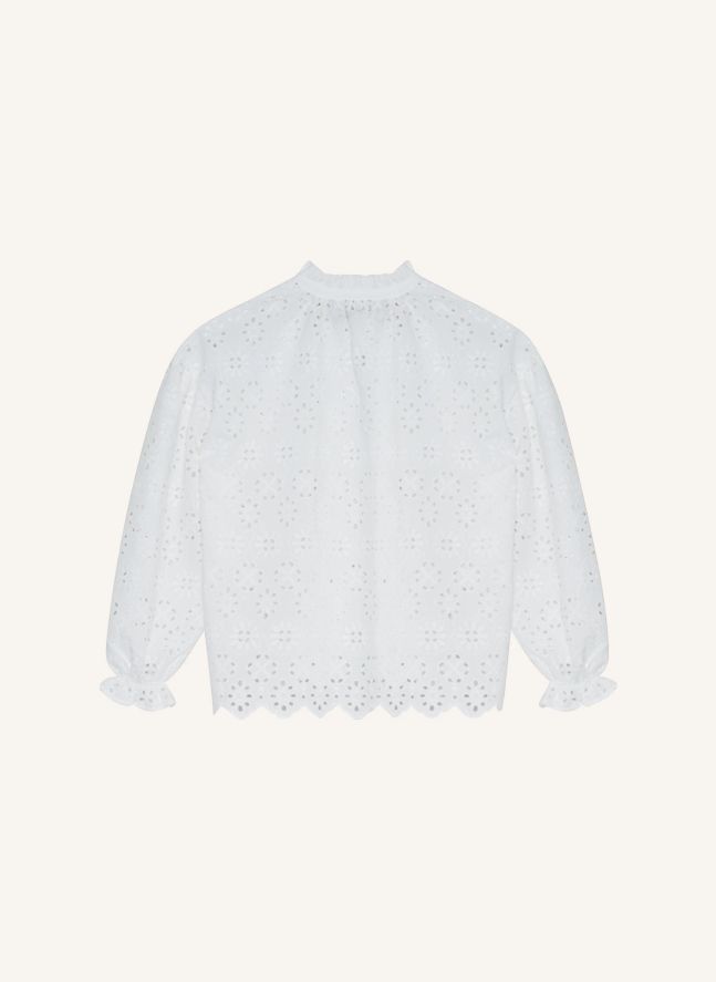 Blouse Broderie Anglaise Sakura | Blanc