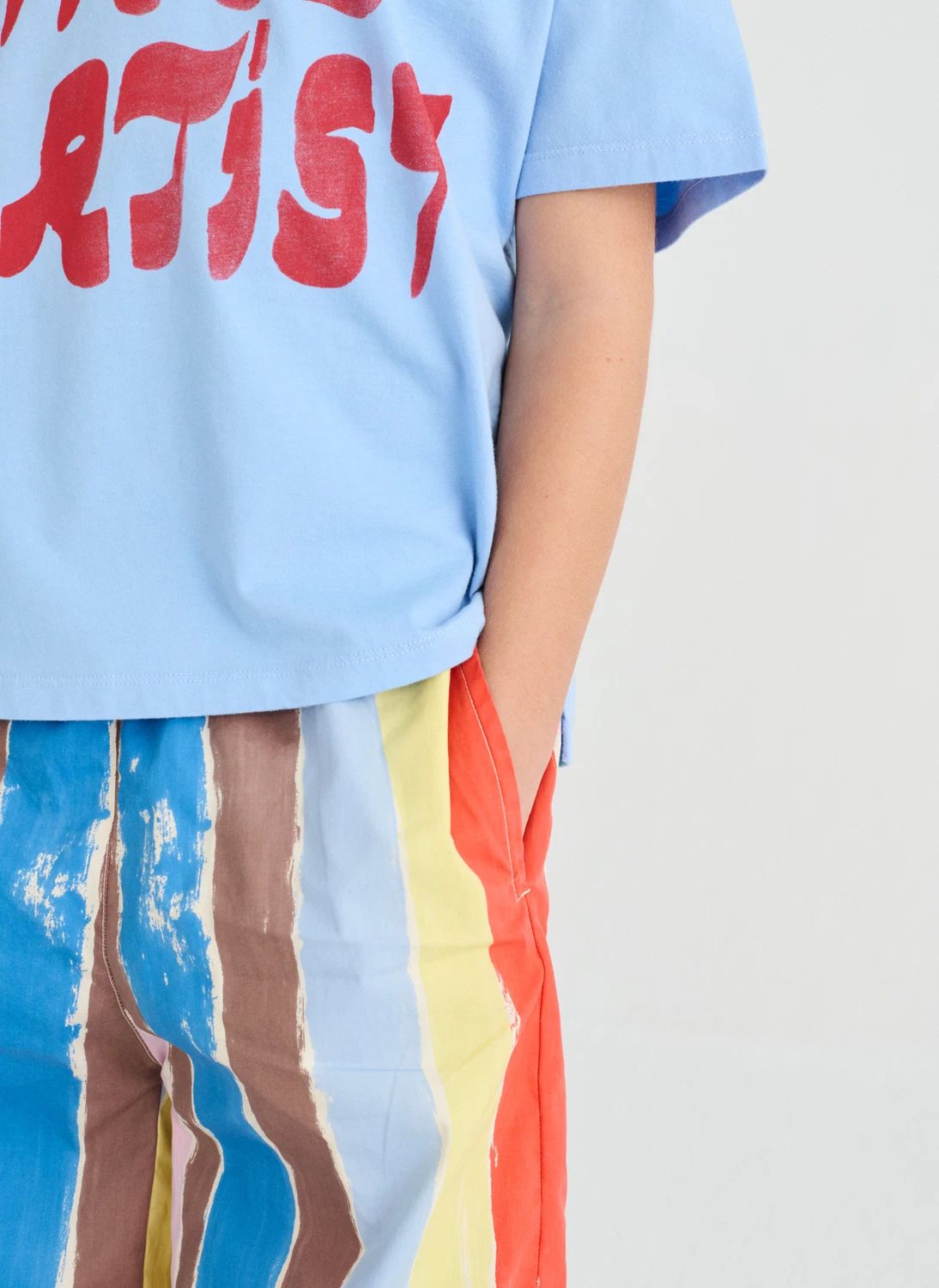 Pantalon Rayé | Bleu- Image produit n°2