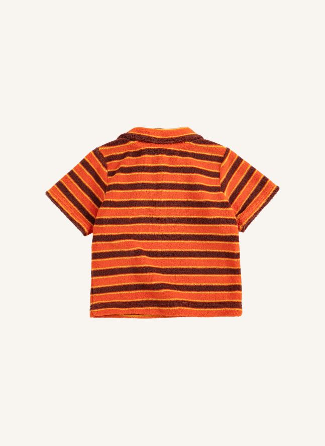 Polo Rayé Eponge Bébé | Orange