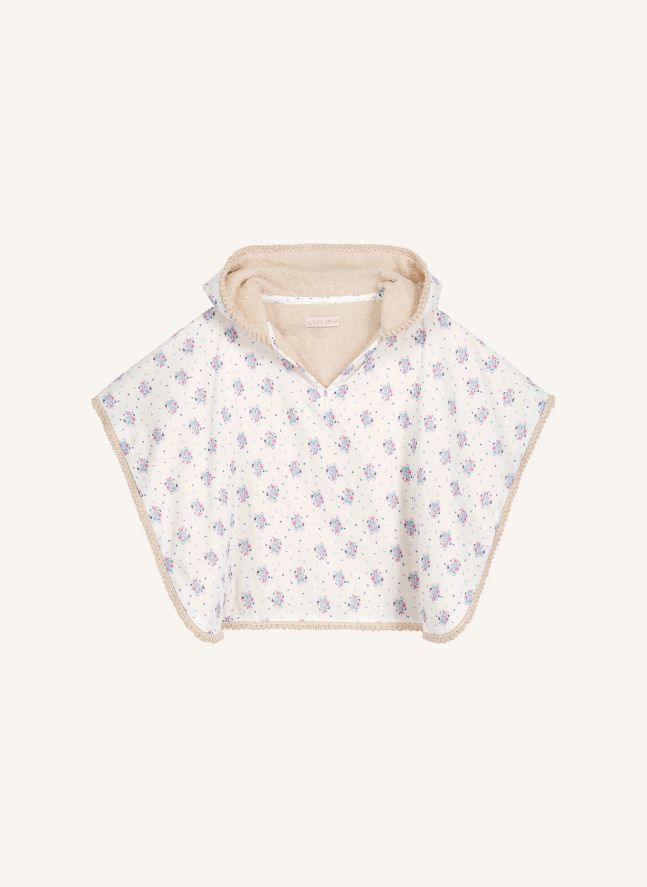 Poncho de bain Mael en coton bio | Ecru