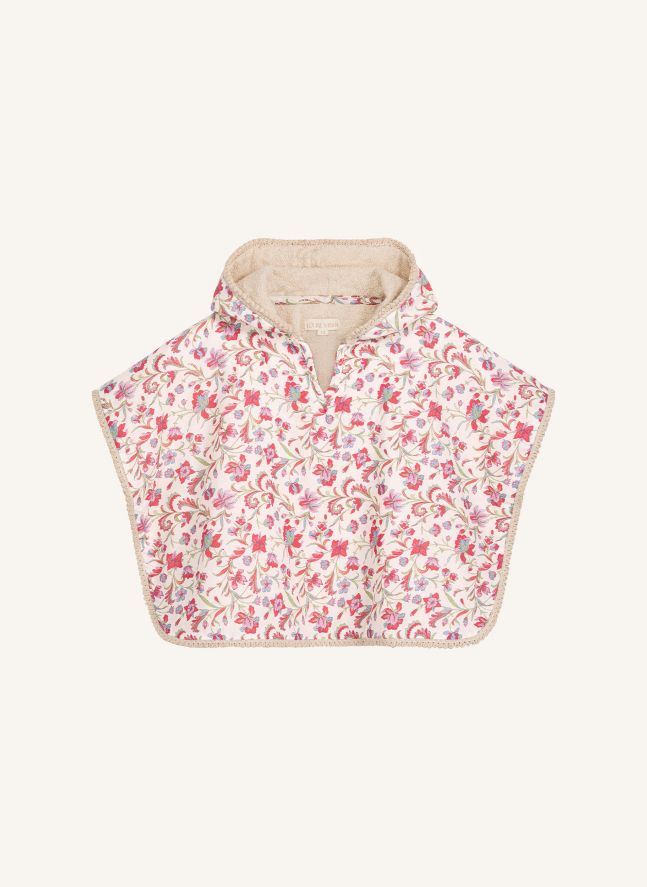 Poncho de bain Mael en coton bio | Crème