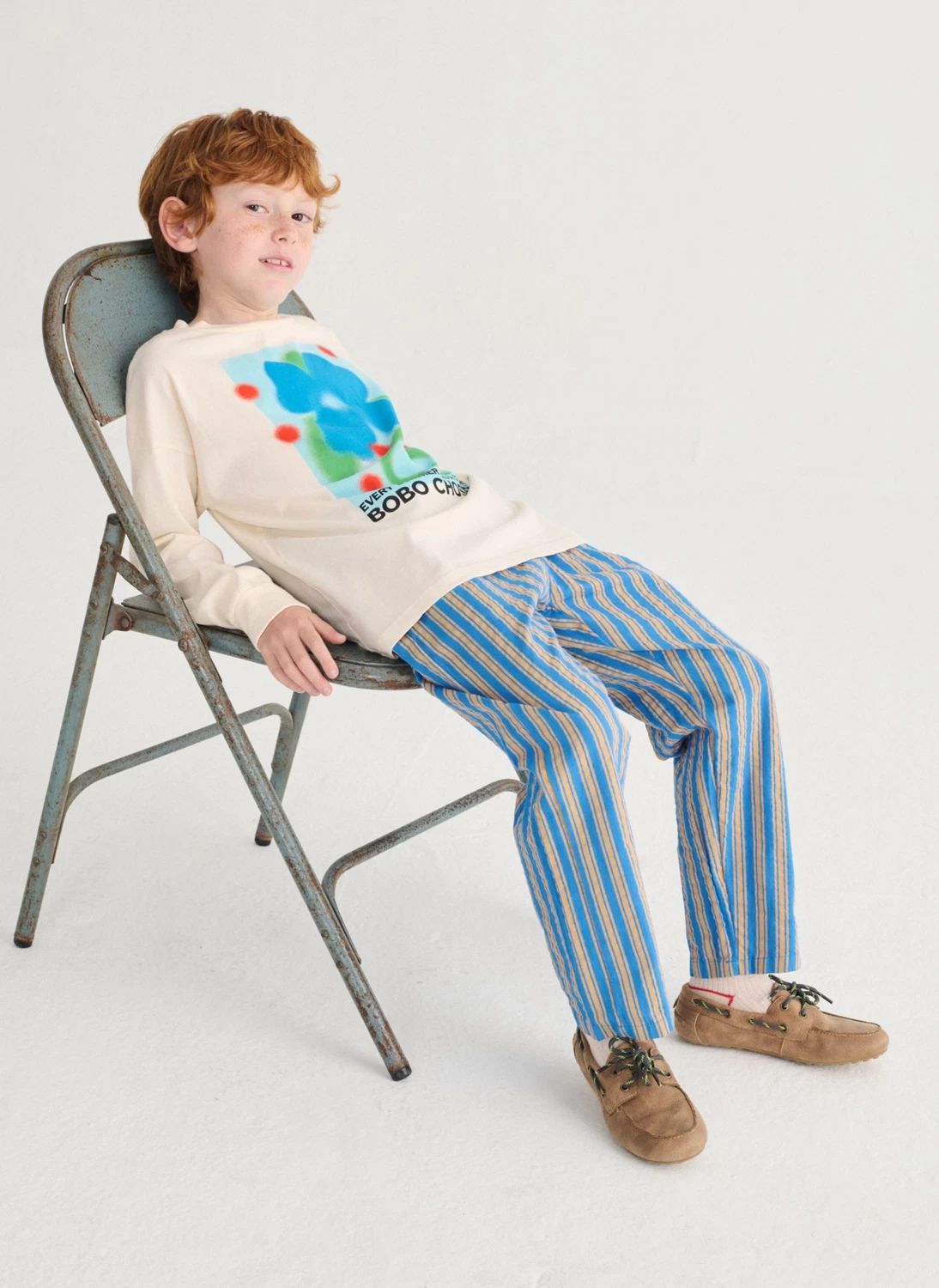 Pantalon Rayé | Bleu- Image produit n°2