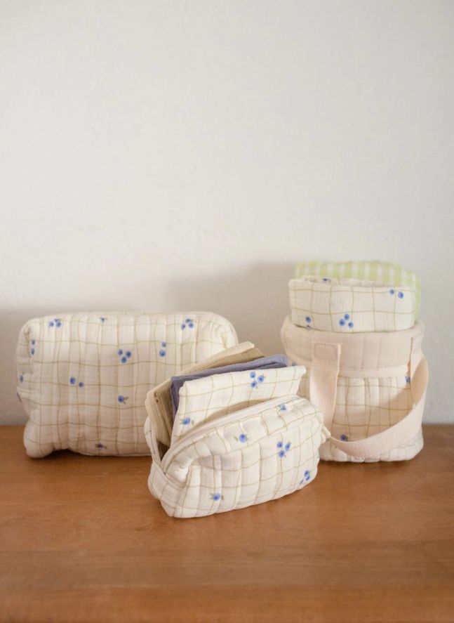 Panier de rangement Blueberries en coton bio