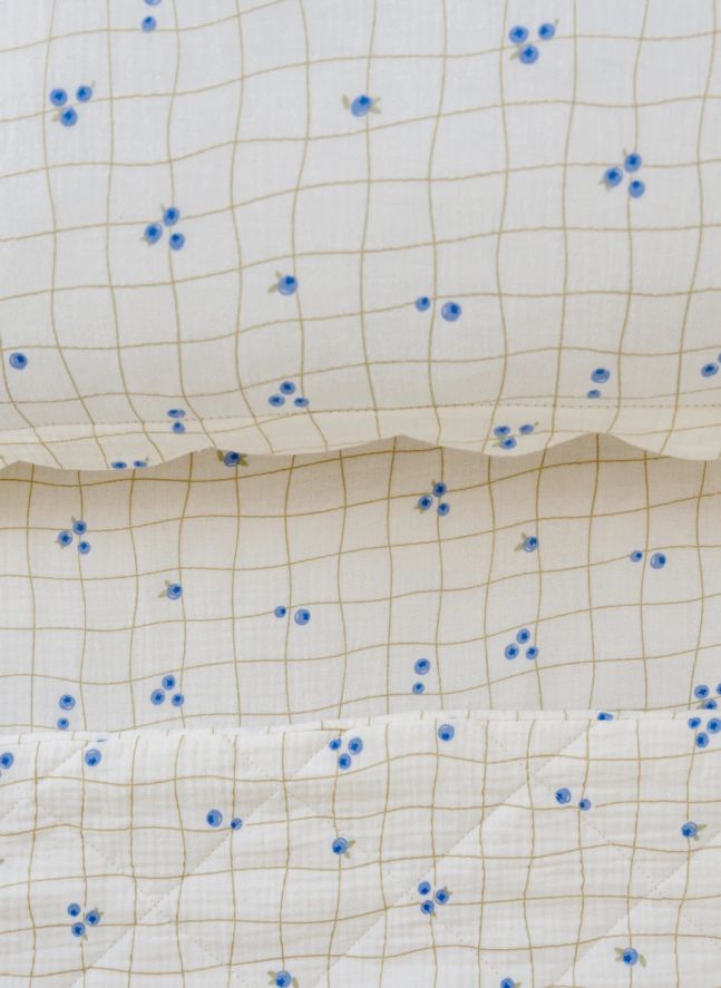 Drap-housse Blueberries en coton bio