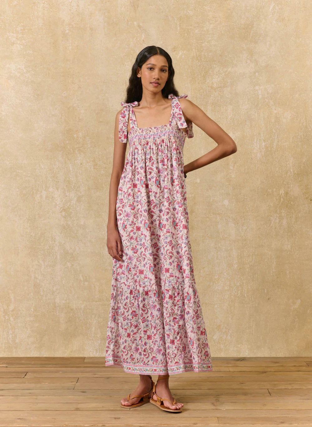Robe Marcelette Coton Bio | Rose- Image produit n°1