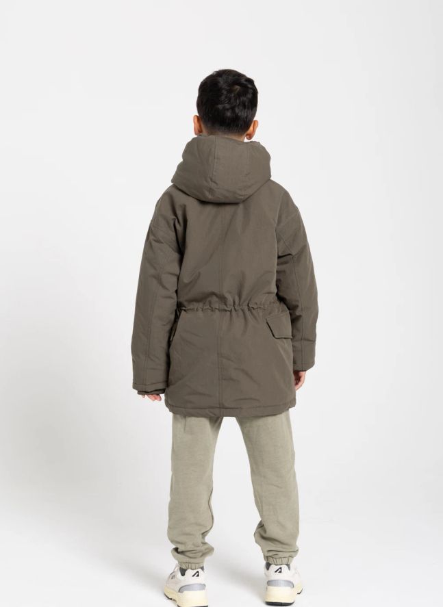 Parka con forro de búho | Verde Kaki