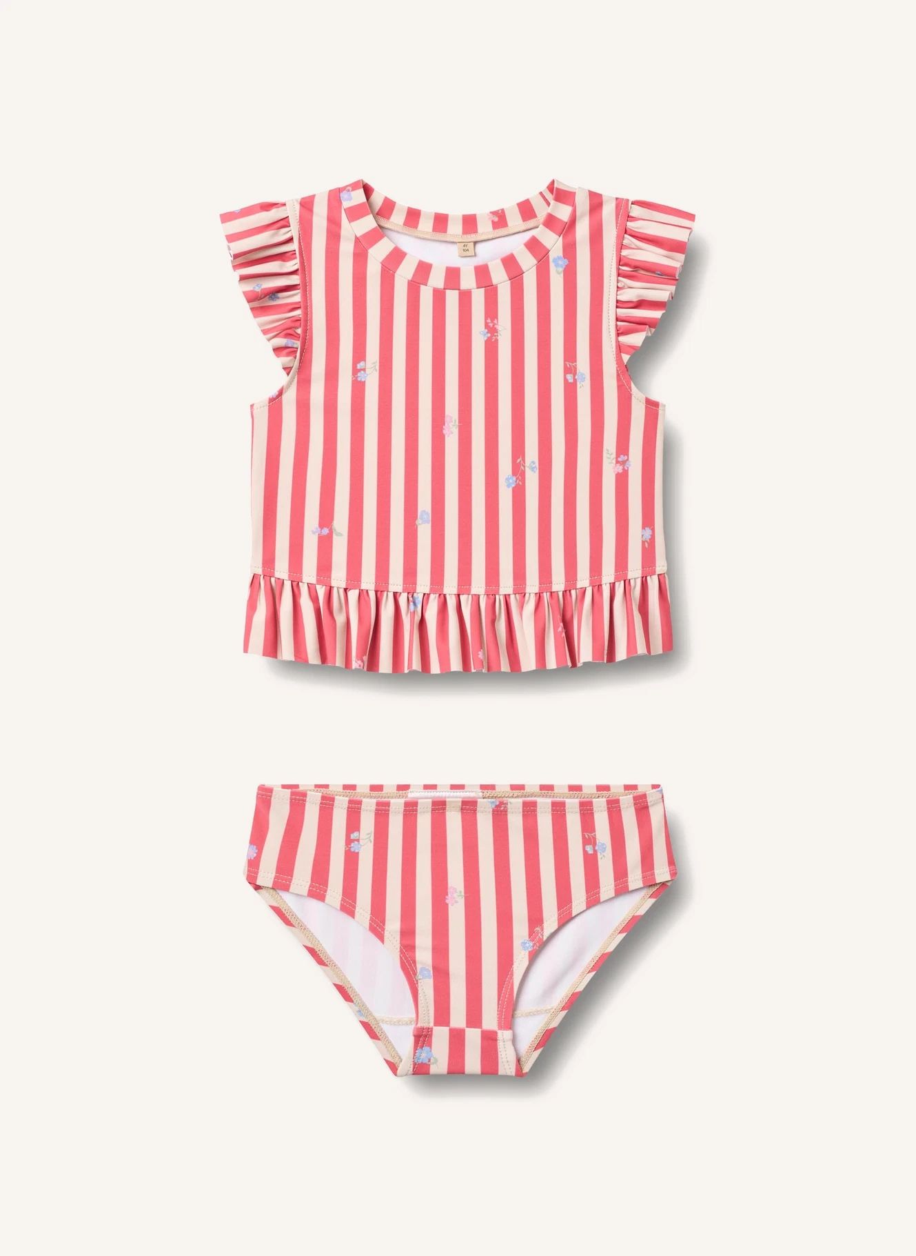 Maillot de Bain Alma Rayé Fibres Recyclées | Rouge- Image produit n°0