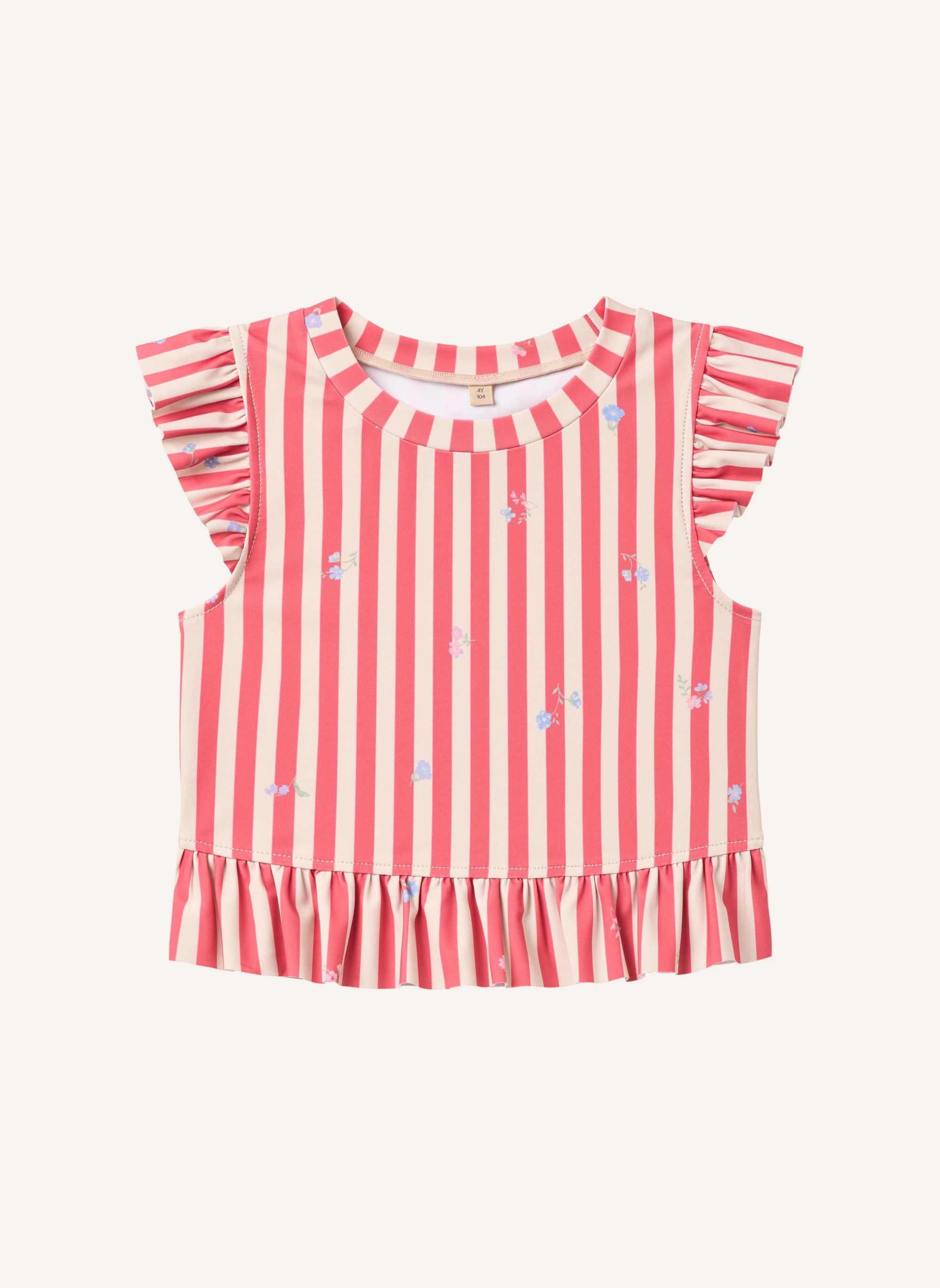Maillot de Bain Alma Rayé Fibres Recyclées | Rouge- Image produit n°2
