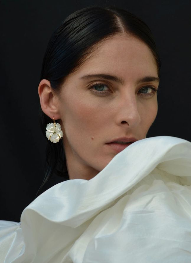 Boucles d'Oreilles New Bloom | Ecru