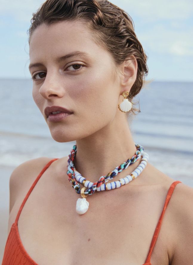 Boucles d'Oreilles Luna Shell | Blanc