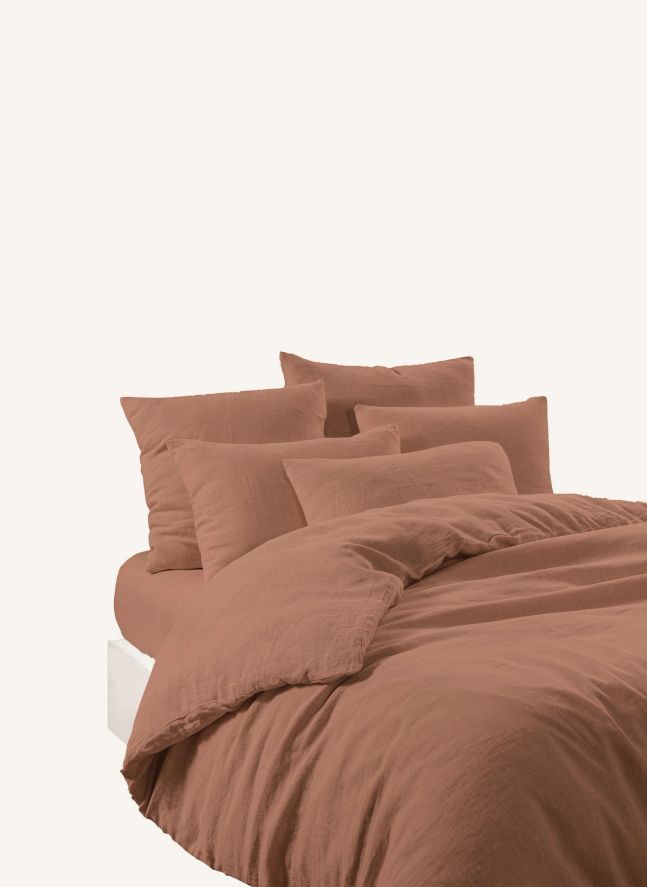 Drap housse en lin Leria | Mocaccino