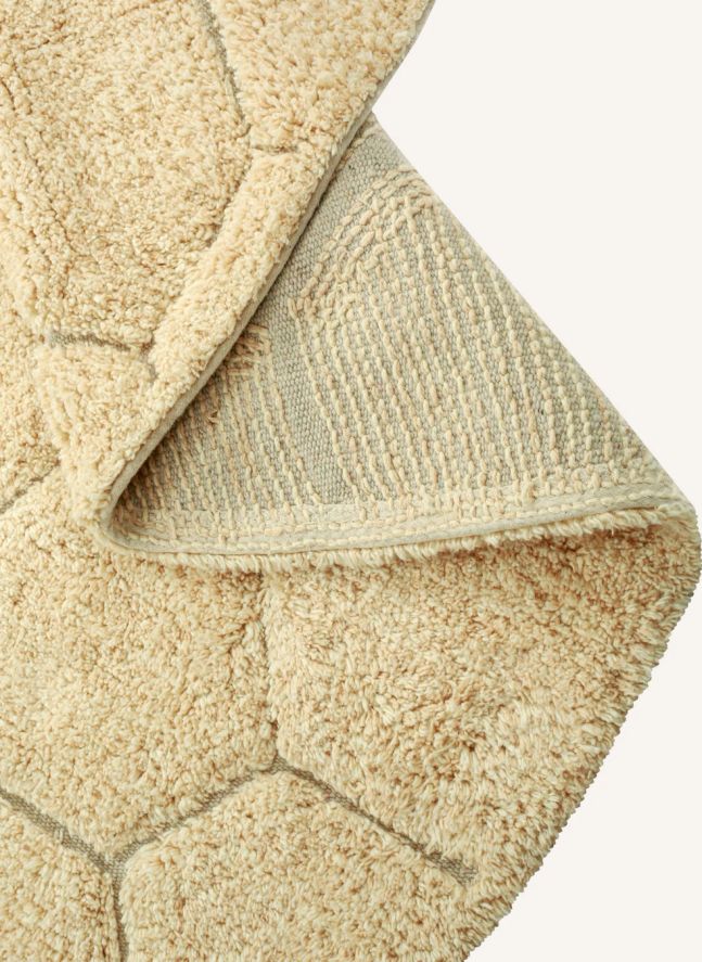 Tapis rond Honeycomb | Golden sand