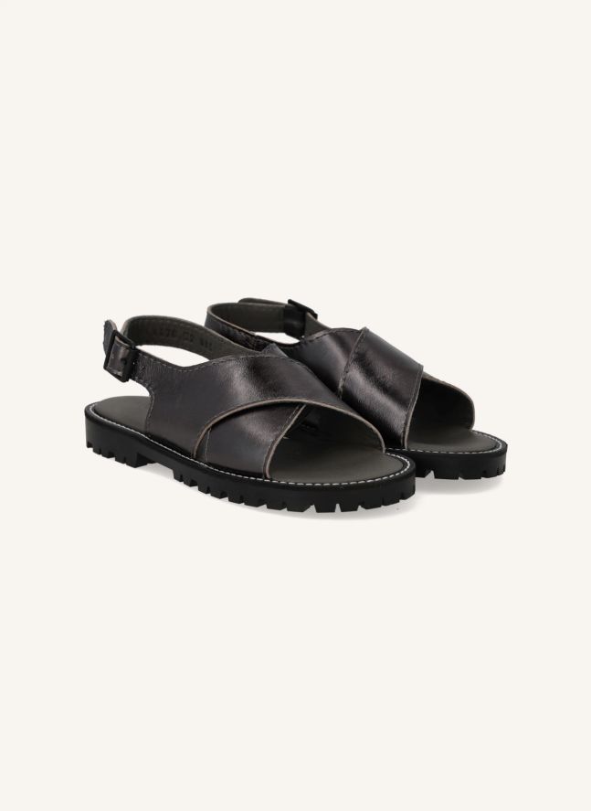 Sandales Croisées | Noir