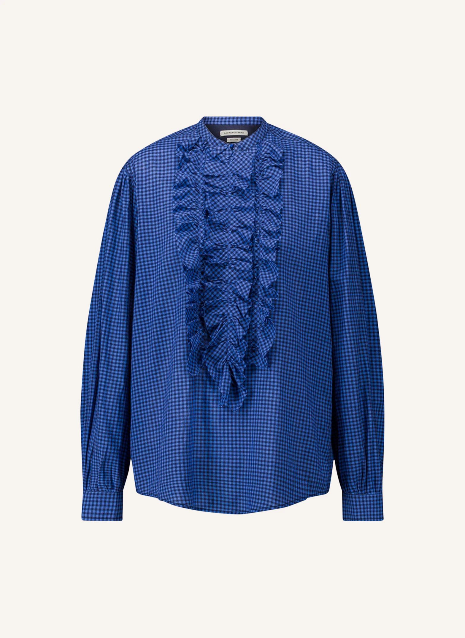 Blouse Vichy Magrita Coton | Bleu- Image produit n°0
