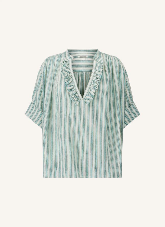 Blouse Rayures Dida Coton | Vert pâle