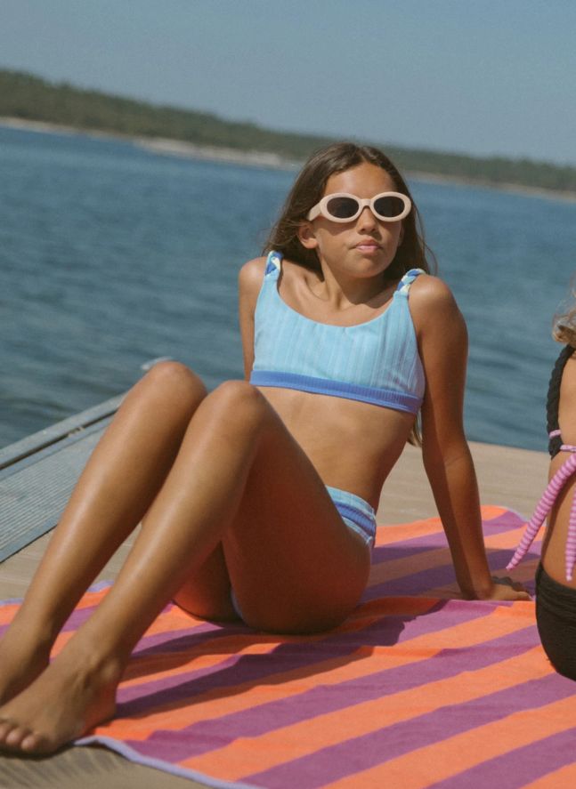 Maillot de Bain Taylor Côtelé | Bleu pâle