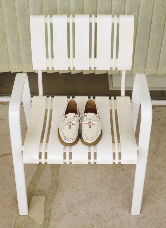 Mocassins Totem Cuir | Crème