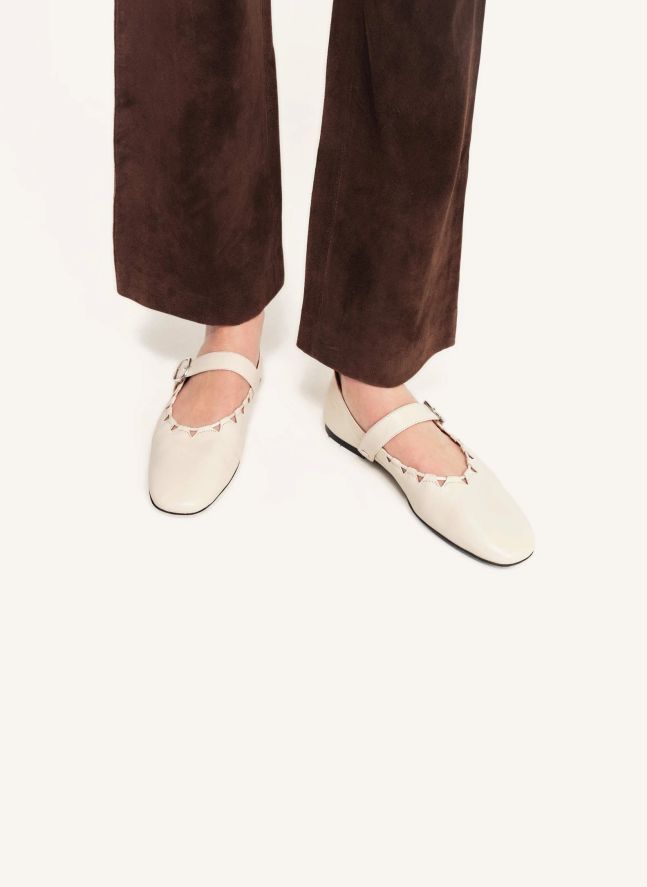 Ballerines Ginger Cuir | Crème