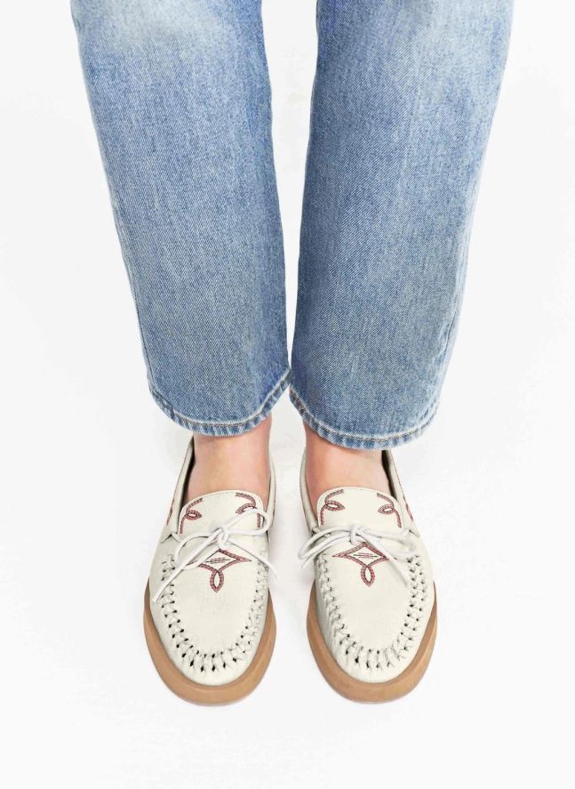 Mocassins Totem Cuir | Crème