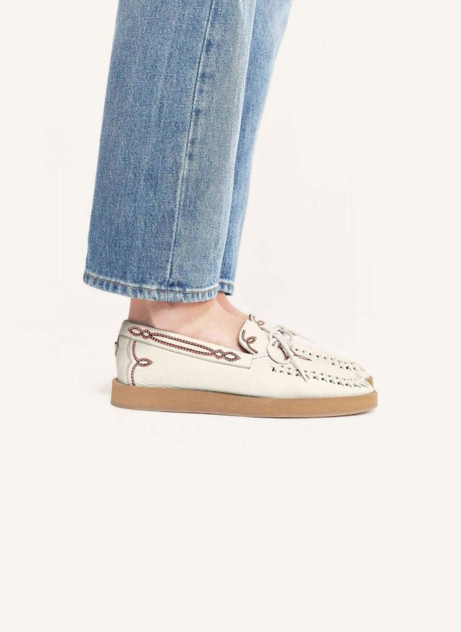 Mocassins Totem Cuir | Crème
