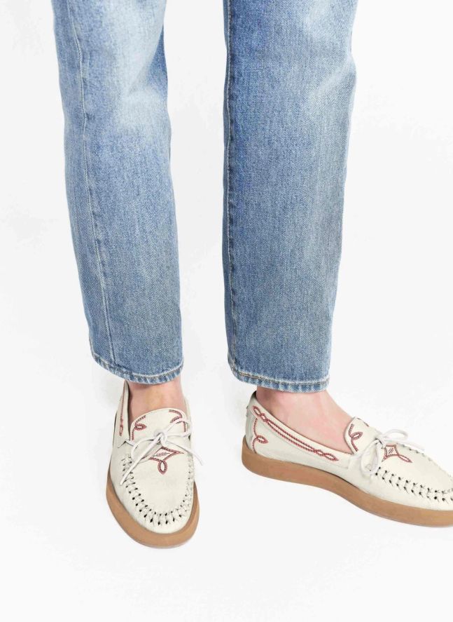 Mocassins Totem Cuir | Crème