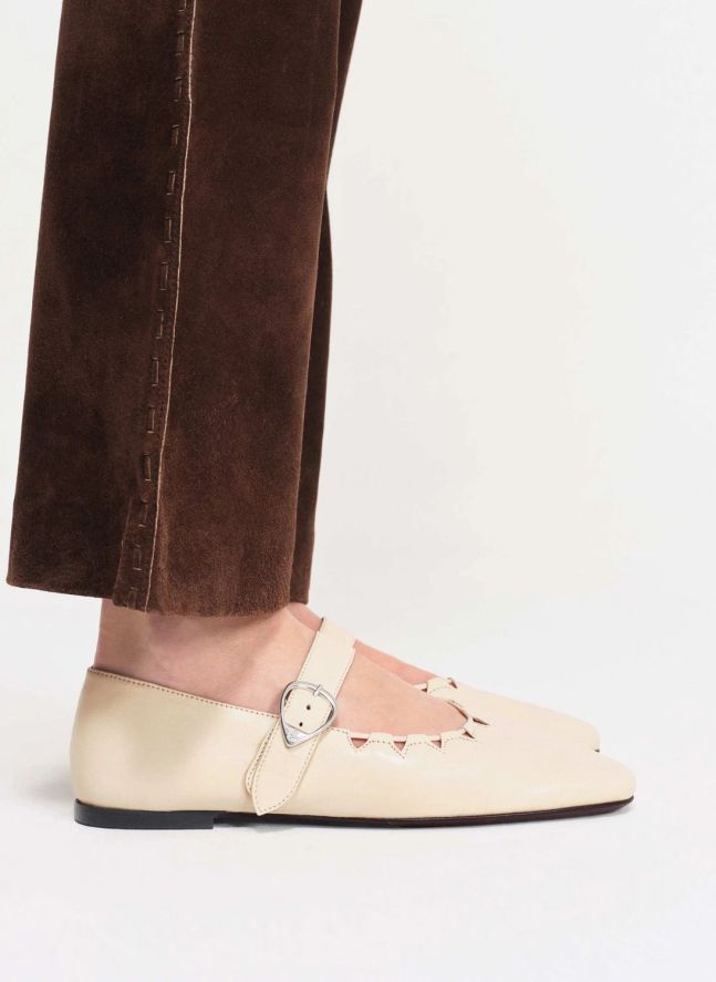Ballerines Ginger Cuir | Crème