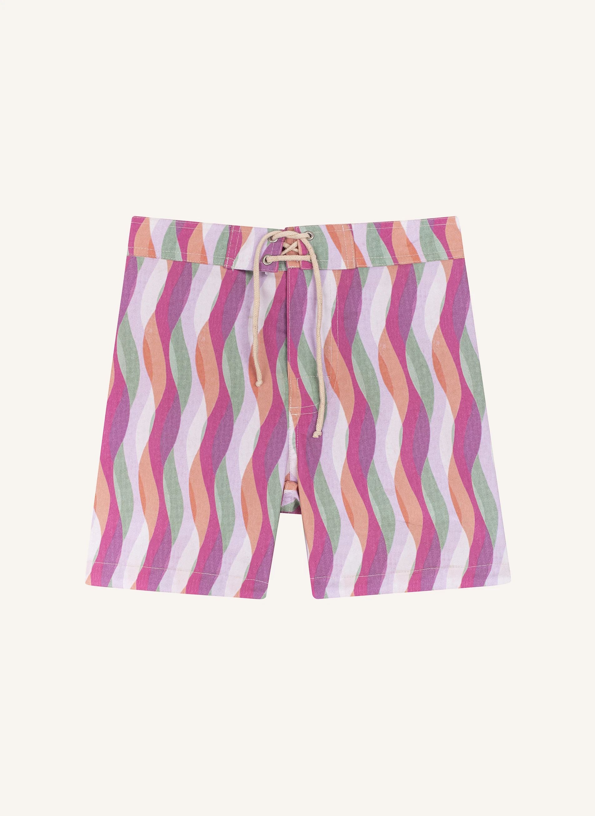 Short de Bain Luca Abstrait | Rose- Image produit n°0