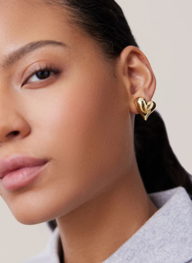 Boucles d'Oreilles Art Heart | Doré
