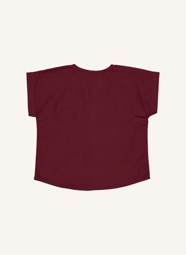 Kurta Blouset Lin | Bordeaux