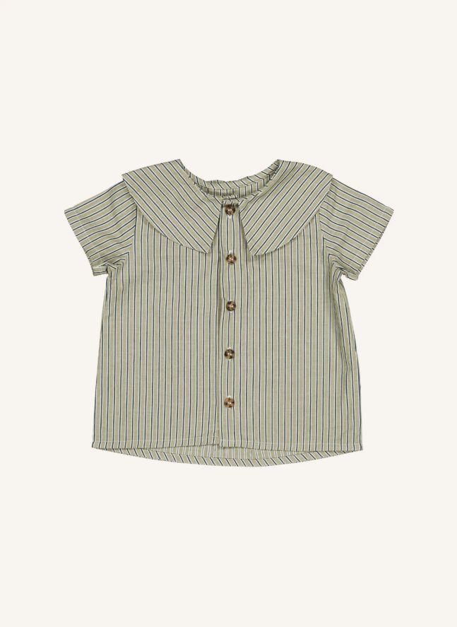 Chemise Lorette Rayée Coton Bio | Vert