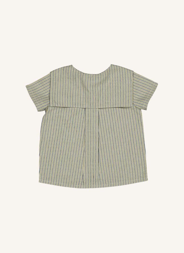 Chemise Lorette Rayée Coton Bio | Vert