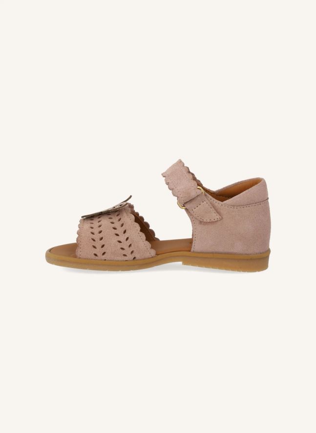 Sandales Papillon Daim | Rose pâle