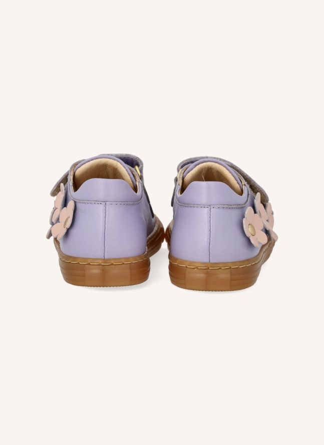 Baskets Double Scratchs Fleurs | 	Lilas