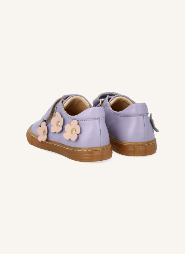 Baskets Double Scratchs Fleurs | 	Lilas