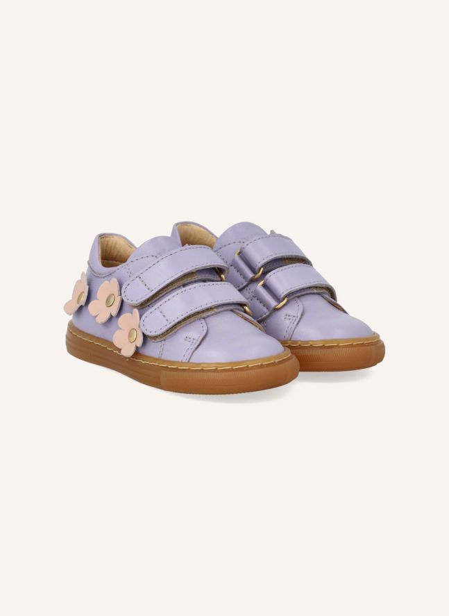 Baskets Double Scratchs Fleurs | 	Lilas