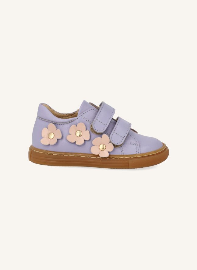 Baskets Double Scratchs Fleurs | 	Lilas