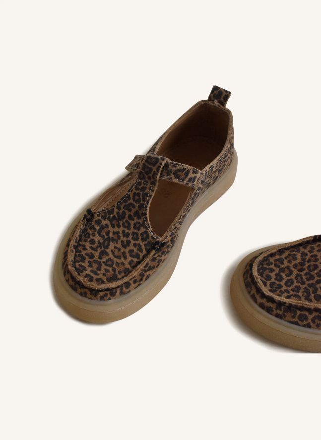 Du Tilly Leopard Suede Loafers | Brown