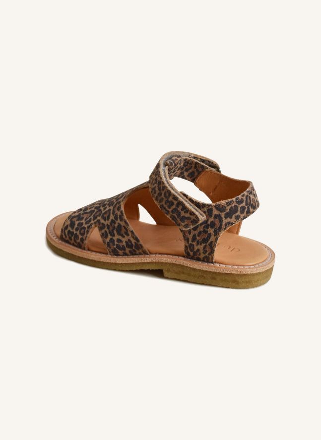 Du Alfie Leopard Suede Sandals | Brown