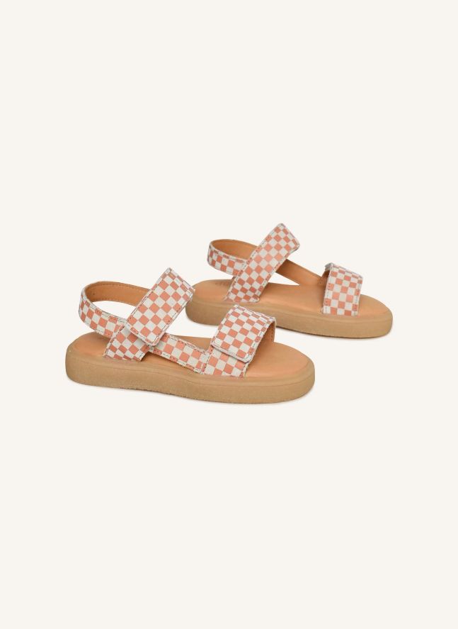 Du Malu Carreaux Sandals | Coral