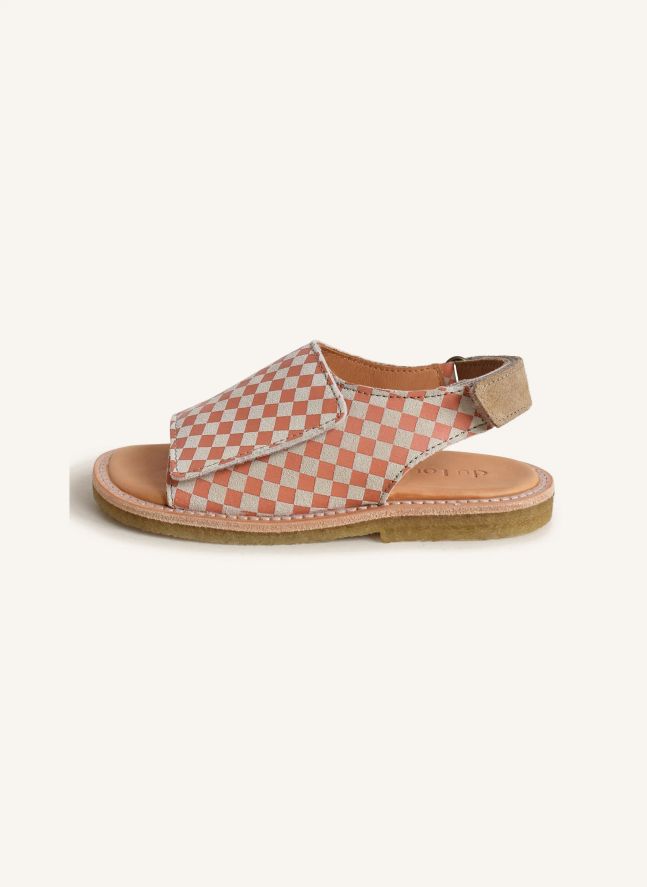Du Veda Carreaux Sandals | Coral