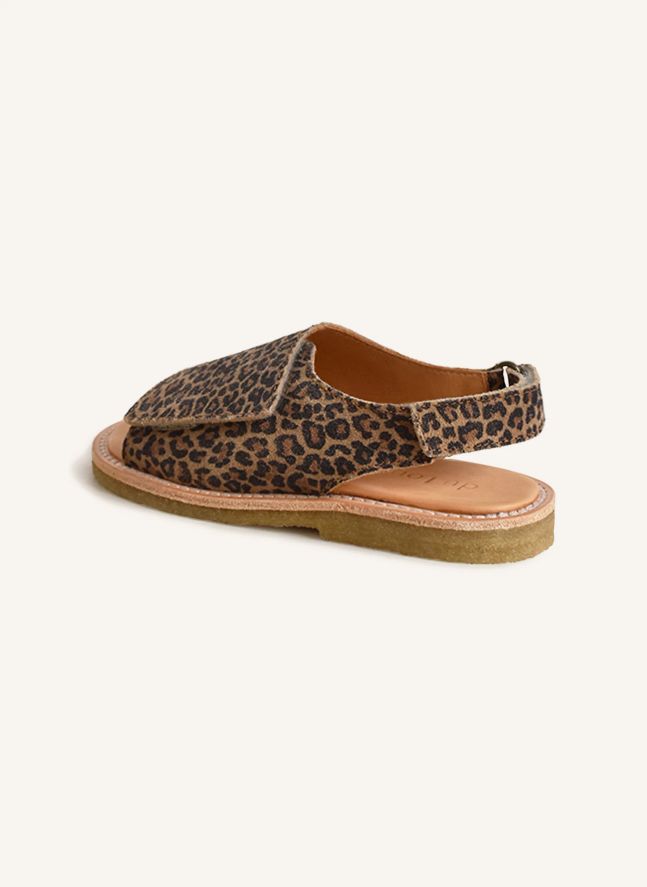 Du Veda Leopard Suede Sandals | Brown