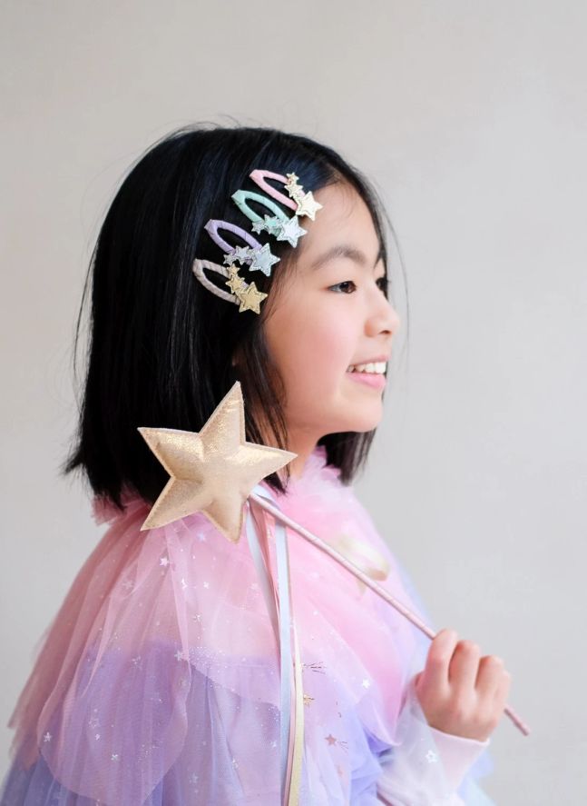 Lot de 4 Barrettes Etoile Filante | Doré