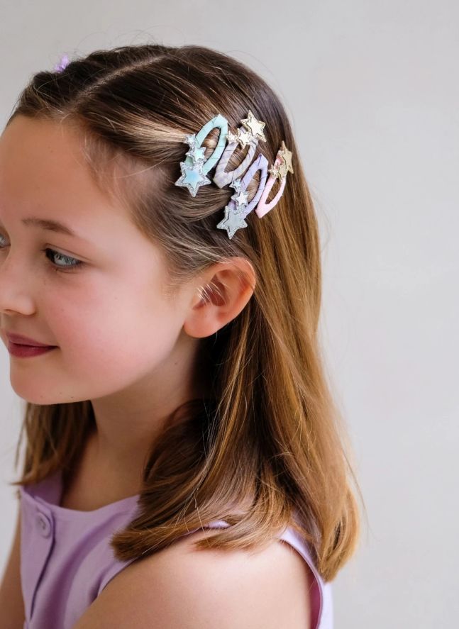 Lot de 4 Barrettes Etoile Filante | Doré