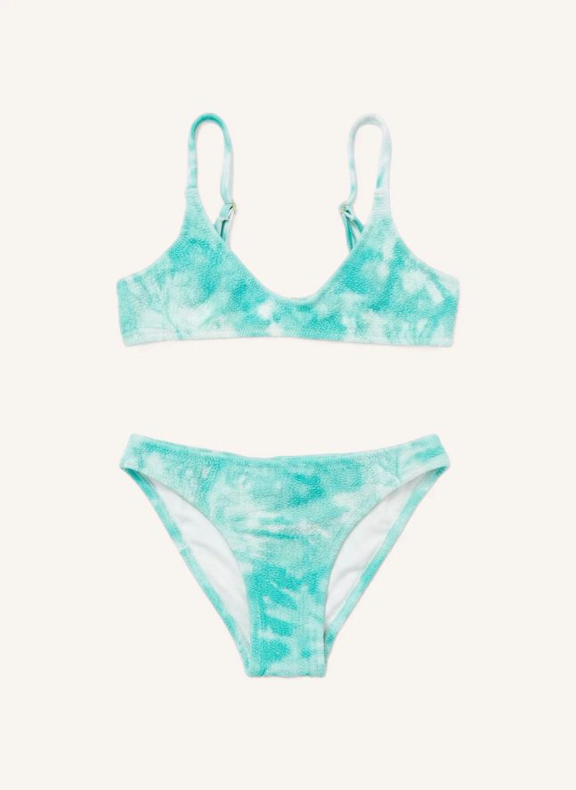 Maillot de Bain 2 Pièces Taha'a Tie and Dye | Turquoise
