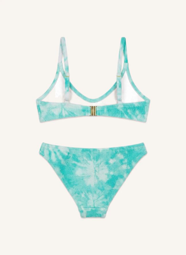 Maillot de Bain 2 Pièces Taha'a Tie and Dye | Turquoise