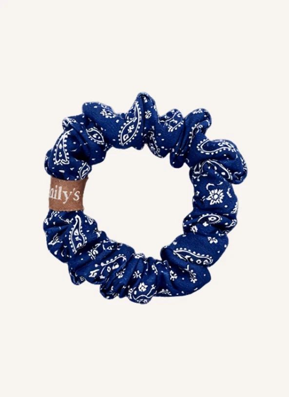Chouchou Bandana en soie - Small | Bleu
