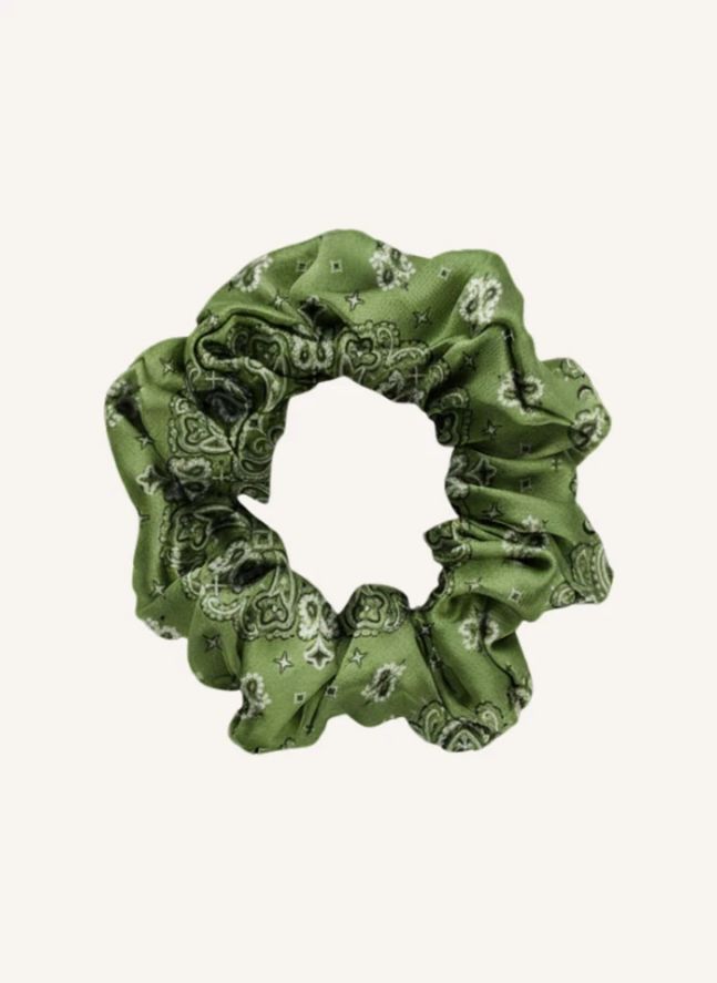 Chouchou Bandana en soie - Medium | Vert