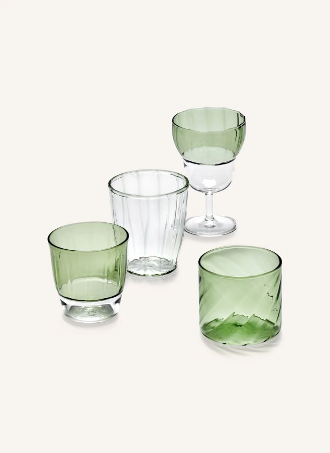 Verres à vin Yam, Waww La Table - Set de 4 | Vert
