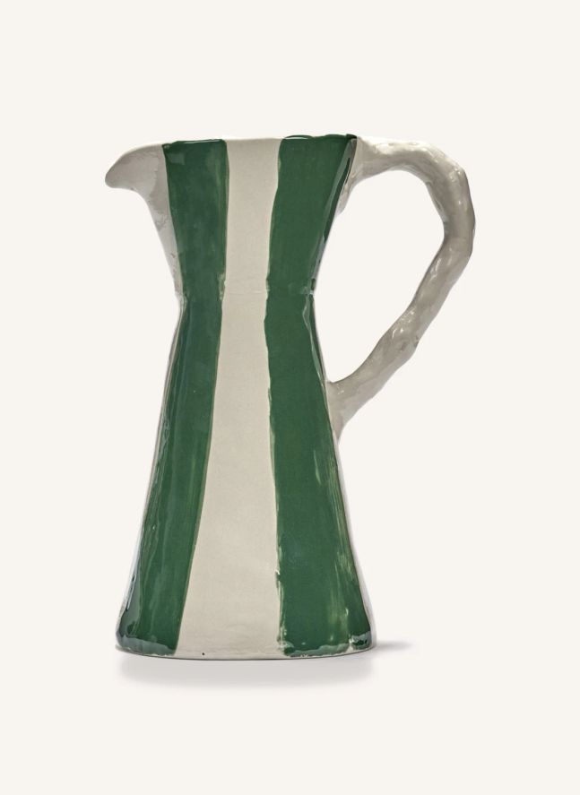 Carafe rayée Charly, Marie Michielssen | Vert